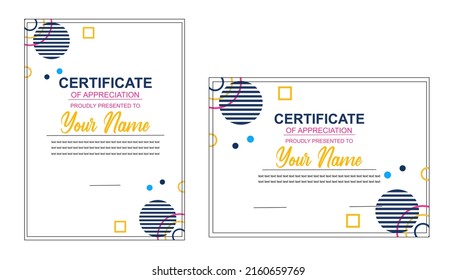 Modern and elegant certificate template vector