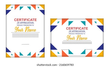 Modern and elegant certificate template vector
