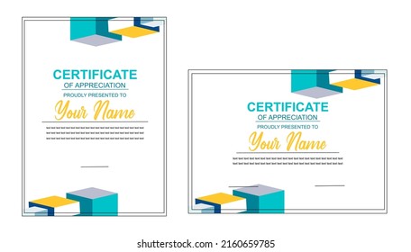 Modern and elegant certificate template vector