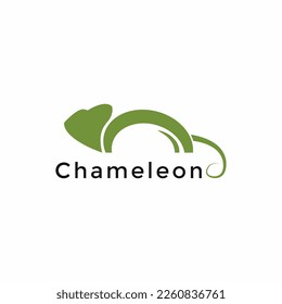 Modern elegant chameleon vector logo design