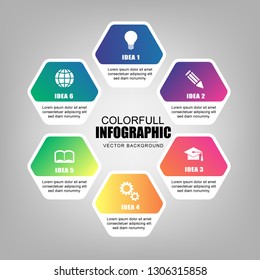 Modern and elegant colorful infographics