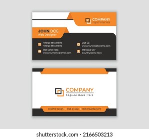 Modern and Elegant Corporate Business Card or Personal Visiting Card Design Template