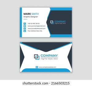 Modern and Elegant Corporate Business Card or Personal Visiting Card Design Template