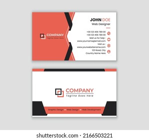 Modern and Elegant Corporate Business Card or Personal Visiting Card Design Template