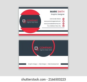 Modern and Elegant Corporate Business Card or Personal Visiting Card Design Template