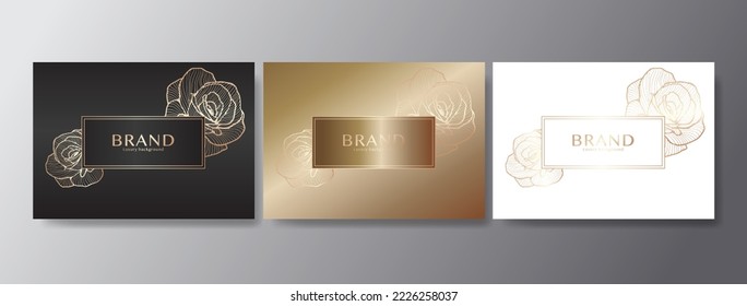 Diseño moderno y elegante. Prima de élite. Lujo de diseño con un estilo abstracto en oro, blanco y oscuro. plantilla vectorial para menú, portada, folleto, volante