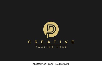 Diseño y plantilla de elegante y moderno logotipo P. Icono PP monograma basado inicial y letras en vector.