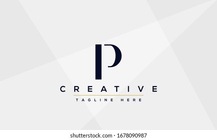 Diseño y plantilla de elegante y moderno logotipo P. Icono PP monograma basado inicial y letras en vector.