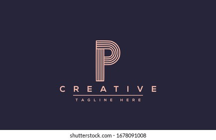 Modern elegant creative P Logo Design and template. PP icon initial Based Monogram and Letters in vector.