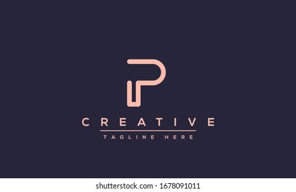 Modernes, elegantes Design und Vorlage für das P Logo. PP-Icon initiale Monogram und Buchstaben in Vektorillustration.