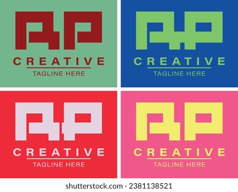 Modern elegant creative R P Logo Design and template vector illustration.