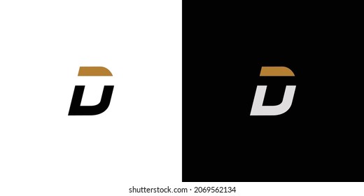 Diseño del logotipo inicial de la letra D moderna y elegante