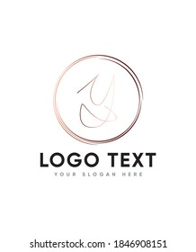 A modern elegant and dainty handwritten letter type Y logo template, vector logo for business and company identity 