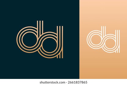 Vetor moderno elegante do design do logotipo da letra dd