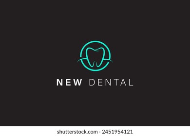 Logo dentista moderno y elegante. Vector de diseño de logotipo dental.