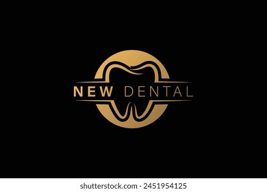 Modern and elegant dentist logo. Dental logo design vector.