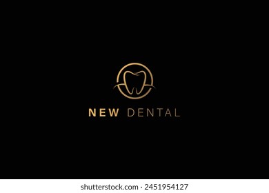 Logo dentista moderno y elegante. Vector de diseño de logotipo dental.