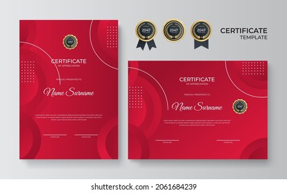 Modern elegant diploma certificate template with business and corporate concept