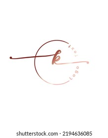 A modern and elegant display letter type K vector logo template 