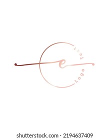 A modern and elegant display letter type E vector logo template 