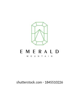 Modern and elegant emeral stone logo design