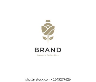 Modern Elegant Flower Logo Design. Fashion And Boutique Vector Logo Template. Creative Premium Symbol