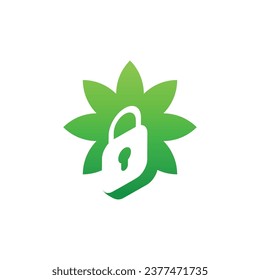 logo moderno y elegante del candado de flores