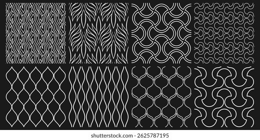 Modern, elegant, flowing, rhythmic, and sophisticated — suitable for textiles, wallpapers, packaging, digital backdrops, and design templates.