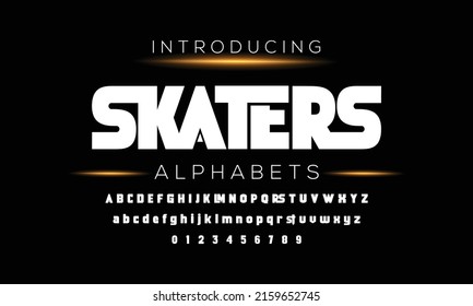 modern elegant font alphabet vector