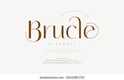 Modern elegant font with unique curves, perfect for branding and editorial design