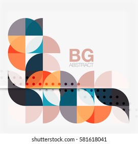 Modern elegant geometric circles abstract background. Vector template background for workflow layout, diagram, number options or web design