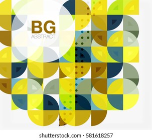 Modern elegant geometric circles abstract background. Vector template background for workflow layout, diagram, number options or web design