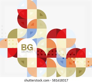 Modernos y elegantes círculos geométricos con fondo abstracto. Fondo de plantilla de vector para diseño de flujo de trabajo, diagrama, opciones de número o diseño web