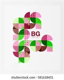 Modern elegant geometric circles abstract background. Vector template background for workflow layout, diagram, number options or web design