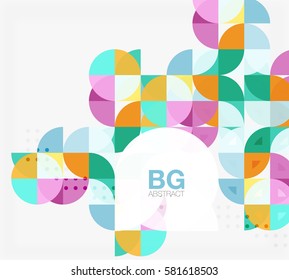 Modern elegant geometric circles abstract background. Vector template background for workflow layout, diagram, number options or web design