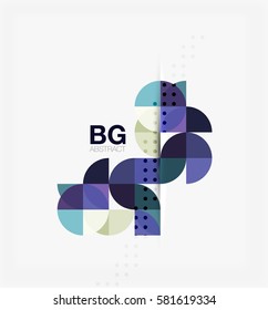 Modernos y elegantes círculos geométricos con fondo abstracto. Fondo de plantilla de vector para diseño de flujo de trabajo, diagrama, opciones de número o diseño web