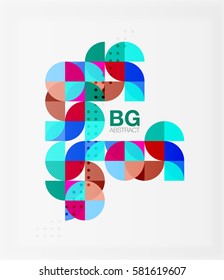 Modern elegant geometric circles abstract background. Vector template background for workflow layout, diagram, number options or web design
