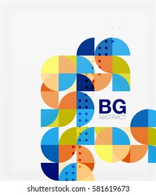 Modernos y elegantes círculos geométricos con fondo abstracto. Fondo de plantilla de vector para diseño de flujo de trabajo, diagrama, opciones de número o diseño web