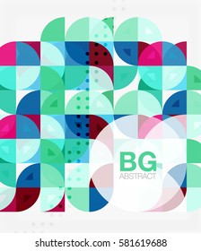 Modernos y elegantes círculos geométricos con fondo abstracto. Fondo de plantilla de vector para diseño de flujo de trabajo, diagrama, opciones de número o diseño web