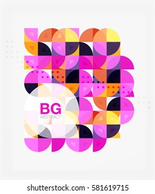 Modernos y elegantes círculos geométricos con fondo abstracto. Fondo de plantilla de vector para diseño de flujo de trabajo, diagrama, opciones de número o diseño web
