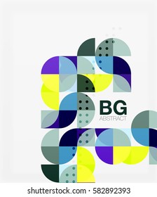 Modern elegant geometric circles abstract background. Vector template background for workflow layout, diagram, number options or web design