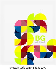 Modernos y elegantes círculos geométricos con fondo abstracto. Fondo de plantilla de vector para diseño de flujo de trabajo, diagrama, opciones de número o diseño web
