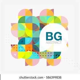 Modernos y elegantes círculos geométricos con fondo abstracto. Fondo de plantilla de vector para diseño de flujo de trabajo, diagrama, opciones de número o diseño web