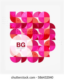 Modernos y elegantes círculos geométricos con fondo abstracto. Fondo de plantilla de vector para diseño de flujo de trabajo, diagrama, opciones de número o diseño web