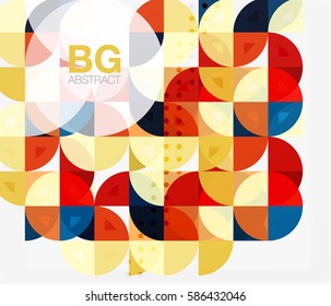 Modernos y elegantes círculos geométricos con fondo abstracto. Fondo de plantilla de vector para diseño de flujo de trabajo, diagrama, opciones de número o diseño web