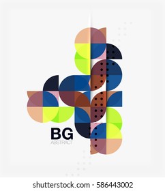 Modern elegant geometric circles abstract background. Vector template background for workflow layout, diagram, number options or web design