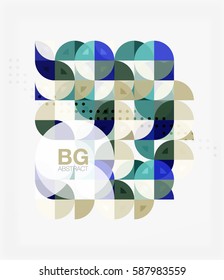 Modern elegant geometric circles abstract background. Vector template background for workflow layout, diagram, number options or web design