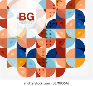 Modernos y elegantes círculos geométricos con fondo abstracto. Fondo de plantilla de vector para diseño de flujo de trabajo, diagrama, opciones de número o diseño web