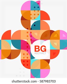 Modern elegant geometric circles abstract background. Vector template background for workflow layout, diagram, number options or web design