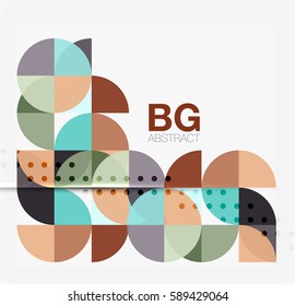 Modernos y elegantes círculos geométricos con fondo abstracto. Fondo de plantilla de vector para diseño de flujo de trabajo, diagrama, opciones de número o diseño web